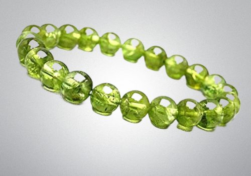 Peridot Bracelet (8 mm Beads)-1