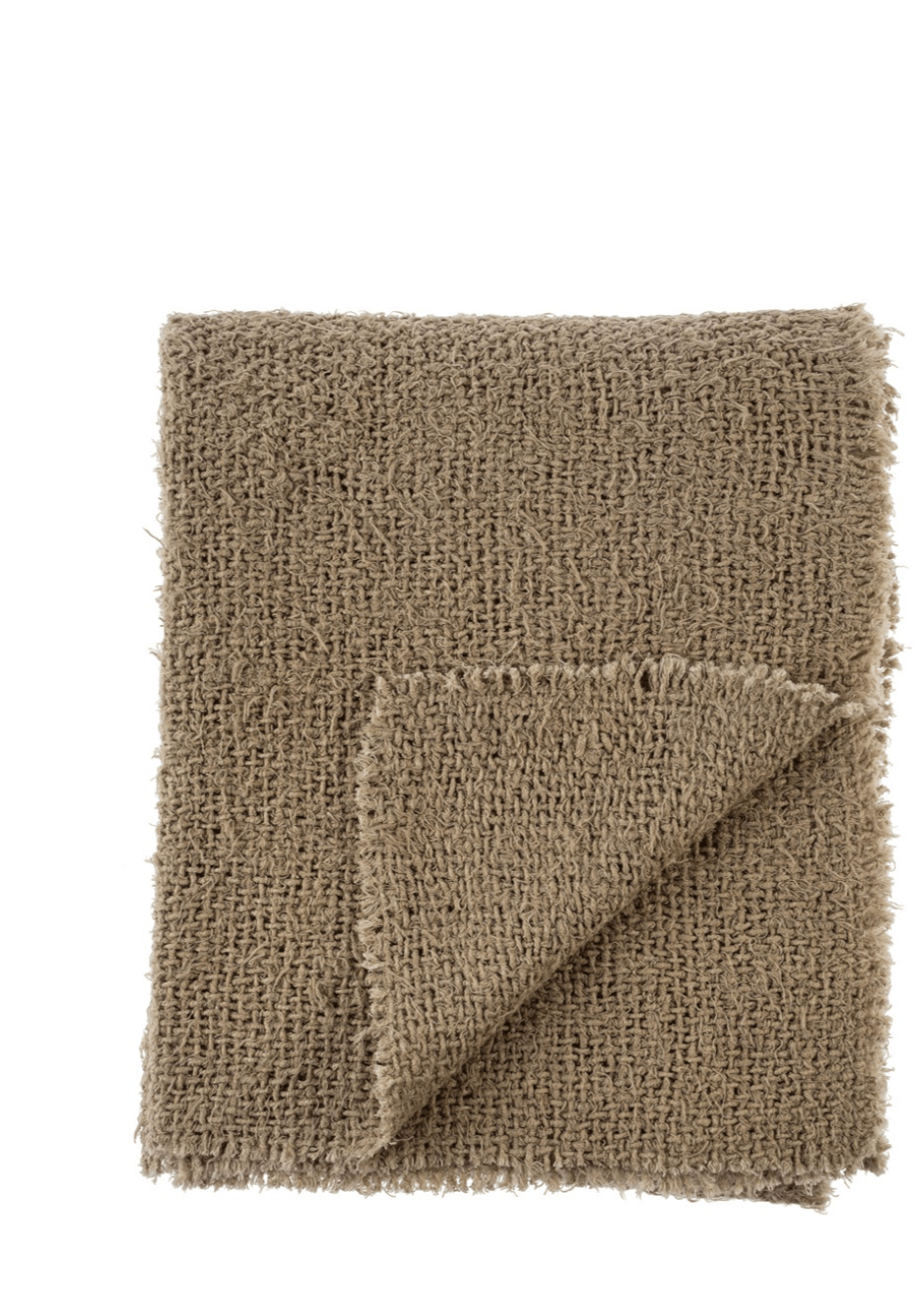 Sable Fringe Throw – Beige