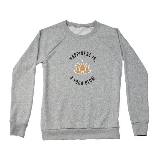 Women's Yoga Glow Crew Sweatshirt, Heather Grey-0