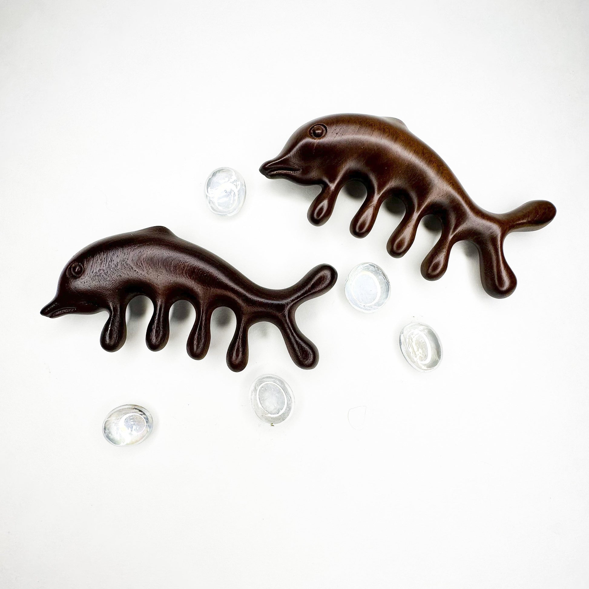 Natural Sandal Wood Dolphin Scalp Massager-2